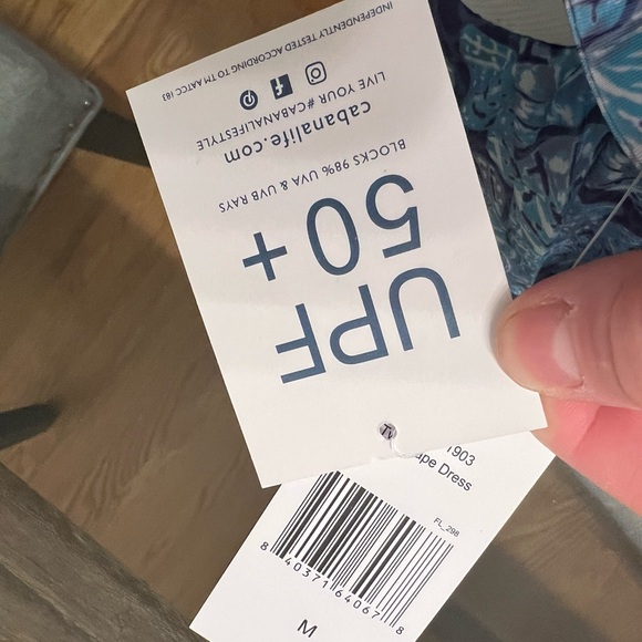 Cabana Life Blue and Cream Dress - Picture 5 of 5